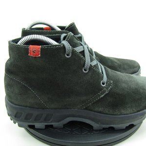 Vans Rat Patrol Leather Shoes Mens Size 6.5 Gray Black Lace Up Casual Higher Top